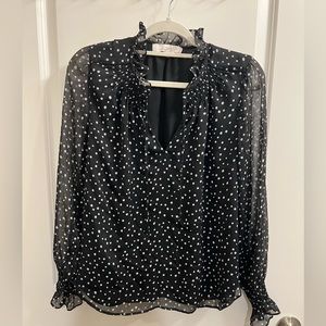 Polka dot LOFT top